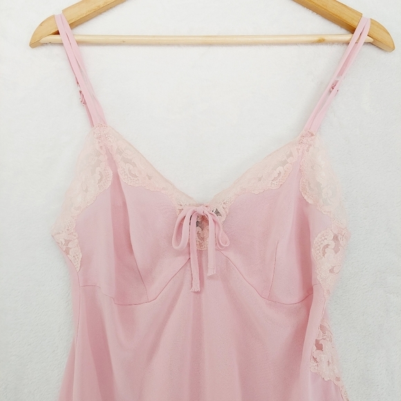 Bed of Roses Pink Polyester Lace Sleeveless Strappy Mini Dress 5095 - Picture 2 of 7